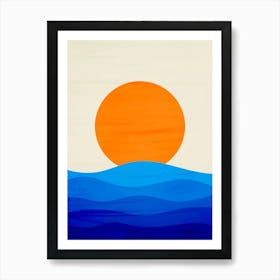 Sunset Over The Ocean 4 Art Print