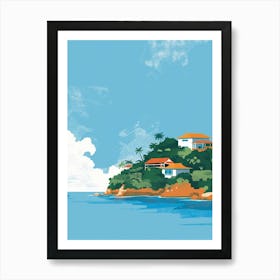 Okinawa Japan 2 Colourful Illustration Art Print