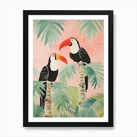 Vintage Japanese Inspired Bird Print Toucan 1 Art Print