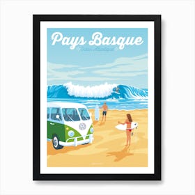 Basque Country Surf Travel France Art Print