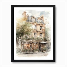 Kensington London Neighborhood, Watercolour 2 Art Print