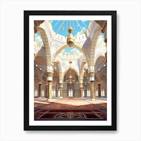 Sleymaniye Mosque Pixel Art 4 Art Print