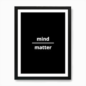 Mind Matter Canvas Print Art Print