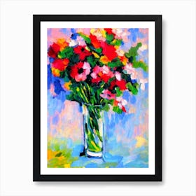 Angel'S Trumpet Floral Abstract Block Colour Flower Art Print