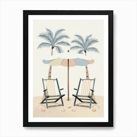 Beach Chairs 7 Art Print