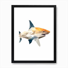 Minimalist Shark Shape 1 Art Print