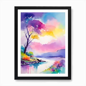Sunset By The Lake 2 Art Print