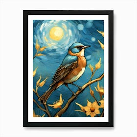 Bird On A Branch 2 Art Print