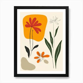 Flowers And Leaves 35 Art Print