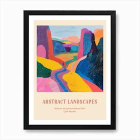 Colourful Abstract Bohemian Switzerland National Park Czech Republic 2 Poster Art Print