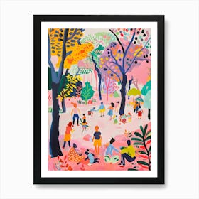 Matisse Inspired, Park, Fauvism Style Art Print