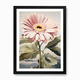 Gerbera Daisy 1 Flower Painting Art Print