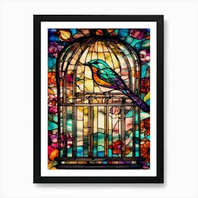 Bird In A Cage 1 Art Print