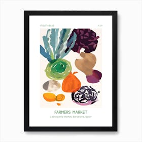 Artichokes Vegetables Farmers Market 1 La Boqueria Market, Barcelona, Spain Art Print
