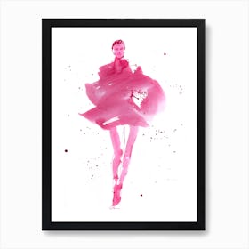 Pink Ink Art Print