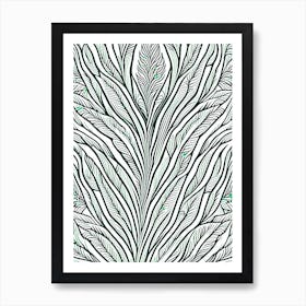 Aloe Vera Leaf William Morris Inspired 2 Art Print