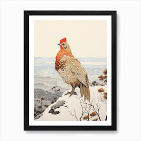 Bird Illustration Grouse 4 Art Print