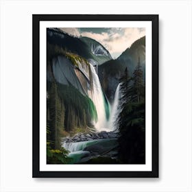 Shannon Falls, Canada Realistic Photograph (1) Art Print