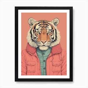 Tiger Illustrations Wearing Clothes 1 Art Print