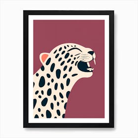 Leopard Print Minimal Illustration Art Print