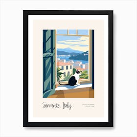 Sorrento Cat On A Window 2 Italian Summer Collection Art Print