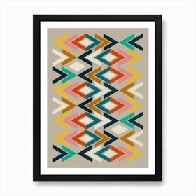 Mexica Colourful 2 Art Print