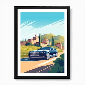 A Chrysler 300 In The Tuscany Italy Illustration 2 Art Print