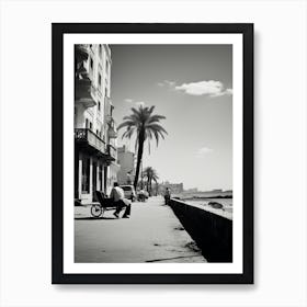 Alexandria, Egypt, Mediterranean Black And White Photography Analogue 1 Art Print