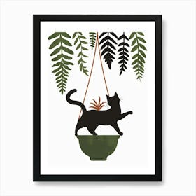 Cat In A Pot 5 Art Print