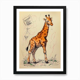 Default Draw Me A Giraffe Attempting Balletlegs Tangled Grace 2 (1) Art Print