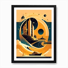 Space City By Person Art Print