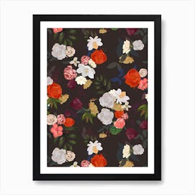 Roses Tulip Mix Flowers Art Print