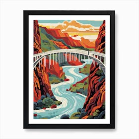 Royal Gorge Bridge & Park, Colorado, Usa Colourful 3 Art Print