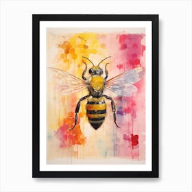 Bee Screen Print Inspired  1 Art Print