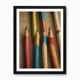 Colorful Pencils 3 Art Print