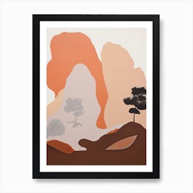 Sahara Desert   Africa, Contemporary Abstract Illustration 7 Art Print