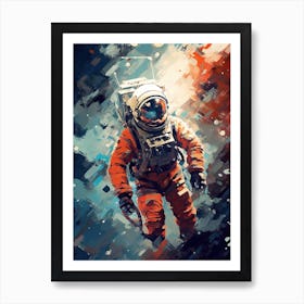 Expressive Astronaut Painting 2 Affiche