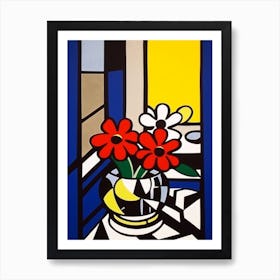 Anemone Flower Still Life  2 Pop Art Style Art Print