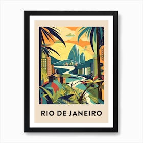 Rio De Janeiro 3 Vintage Travel Poster Art Print