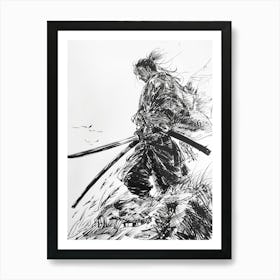 Sketched Black And White 39 Art Print