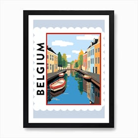 Belgium 1 Travel Stamp Poster Art Print