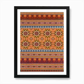 Arabic Art Pattern, Emile Prisses D’Avennes, La Decoration Arabe,Digitally Enhanced Lithograph From Own Art Print