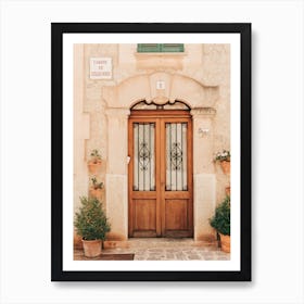 Beautiful Door In Valldemossa On Mallorca Island In Spain Art Print