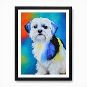 Lhasa Apso Fauvist Style Dog Art Print