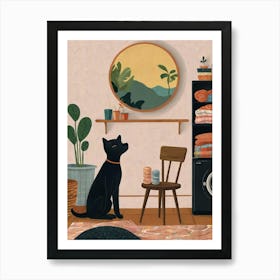 Dog In A Room Art Print