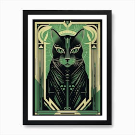 Strenght Cat Tarot Card 3 Art Print