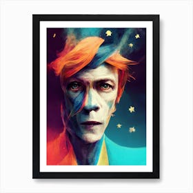 Moonage Daydream Bowie Stars Portrait Art Print
