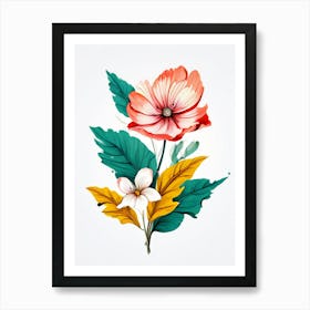 Watercolor Flowers 37 Art Print