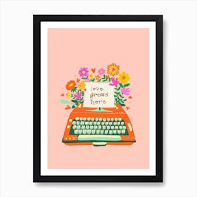 Love Typewritter Art Print