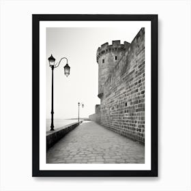 Rhodes, Greece, Photography In Black And White 3 Art Print